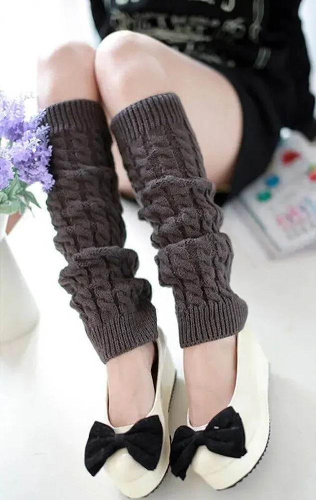Women’s Knitted Leg Warmers – Autumn Winter Warm Foot Covers
