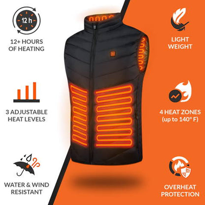 Unisex Heated Vest - Adjustable & Ultra-Warm