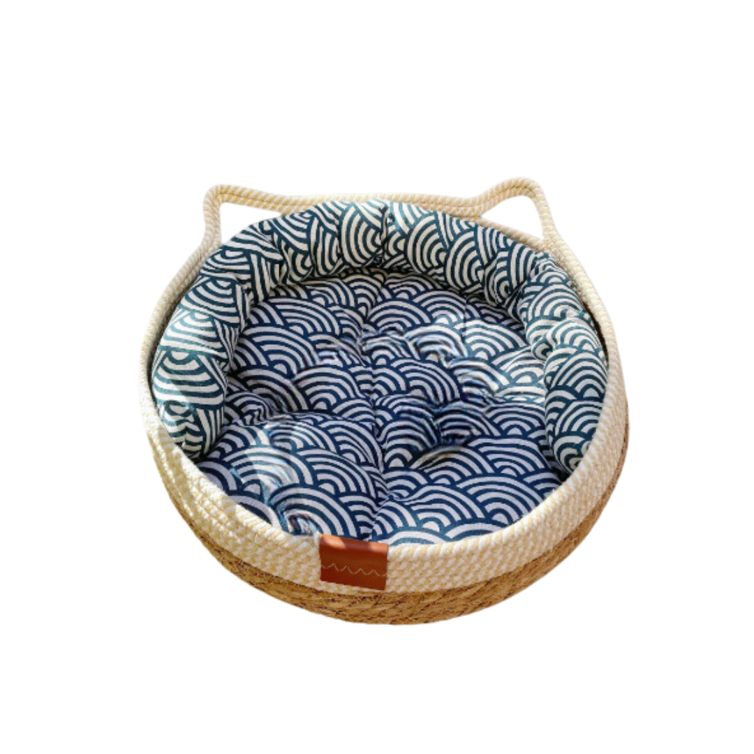 Handmade Cat Bed - Cozy Round Nest for Cats