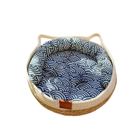 Handmade Cat Bed - Cozy Round Nest for Cats