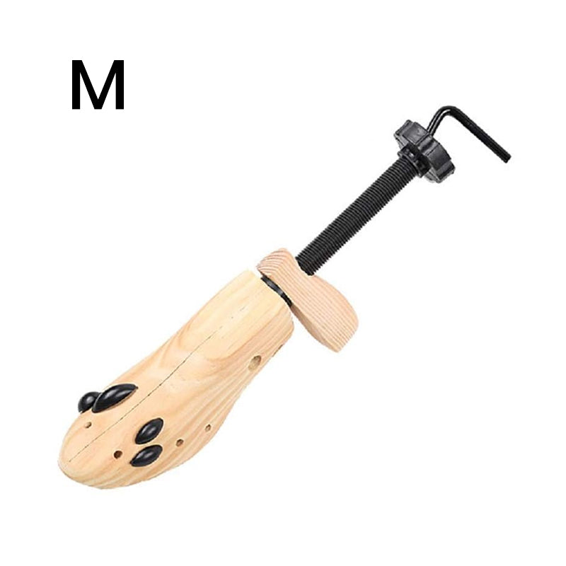 Adjustable wooden shoe tree for men and women