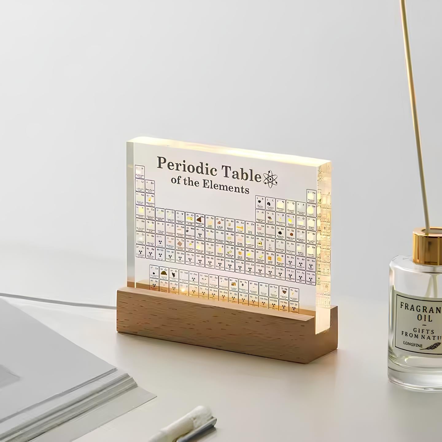 Periodic Table of Real Elements - Educational Acrylic Display