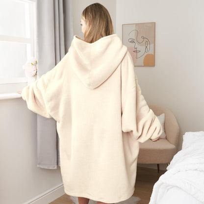 Oversized Hoodie Blanket - Plush Sherpa Lining