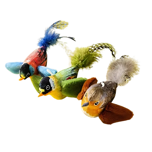 Realistic Bird Cat Toy - Plush Sound Toy