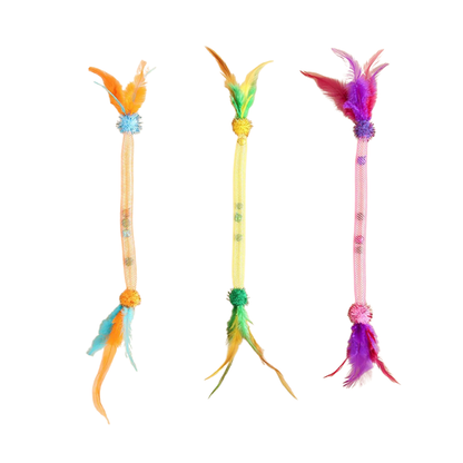 Interactive Cat Toy Ball - Bell & Feather Toy
