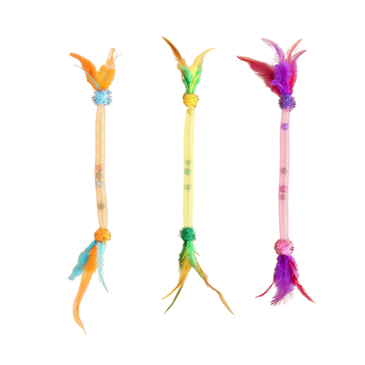Interactive Cat Toy Ball - Bell & Feather Toy