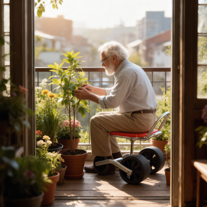 Rolling Garden Work Stool – Adjustable Rotating Seat
