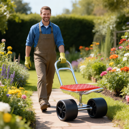 Rolling Garden Work Stool – Adjustable Rotating Seat