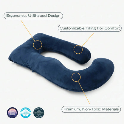 U-Shaped Pregnancy Pillow with Microfibre Filling