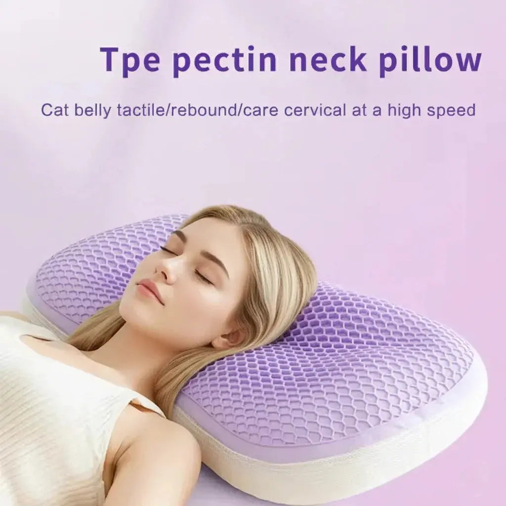 Cat-Shaped Plush Support Pillow