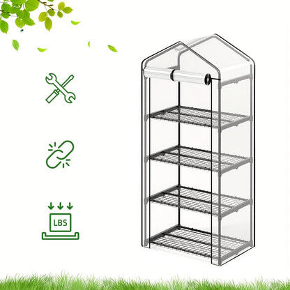 Portable Tomato Greenhouse - Rolling Plant Shelves