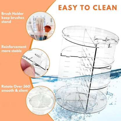 360° Rotating Makeup Organiser with Adjustable Shelves product image 9