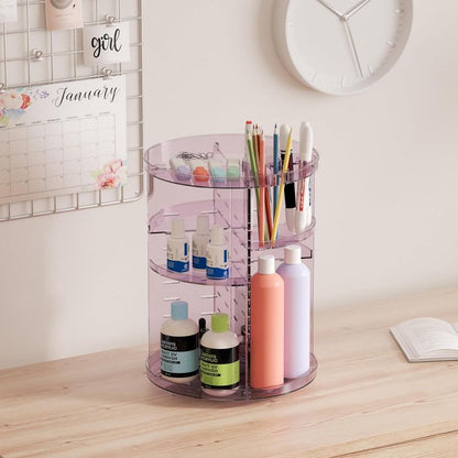 360° Rotating Makeup Organiser with Adjustable Shelves product image 3