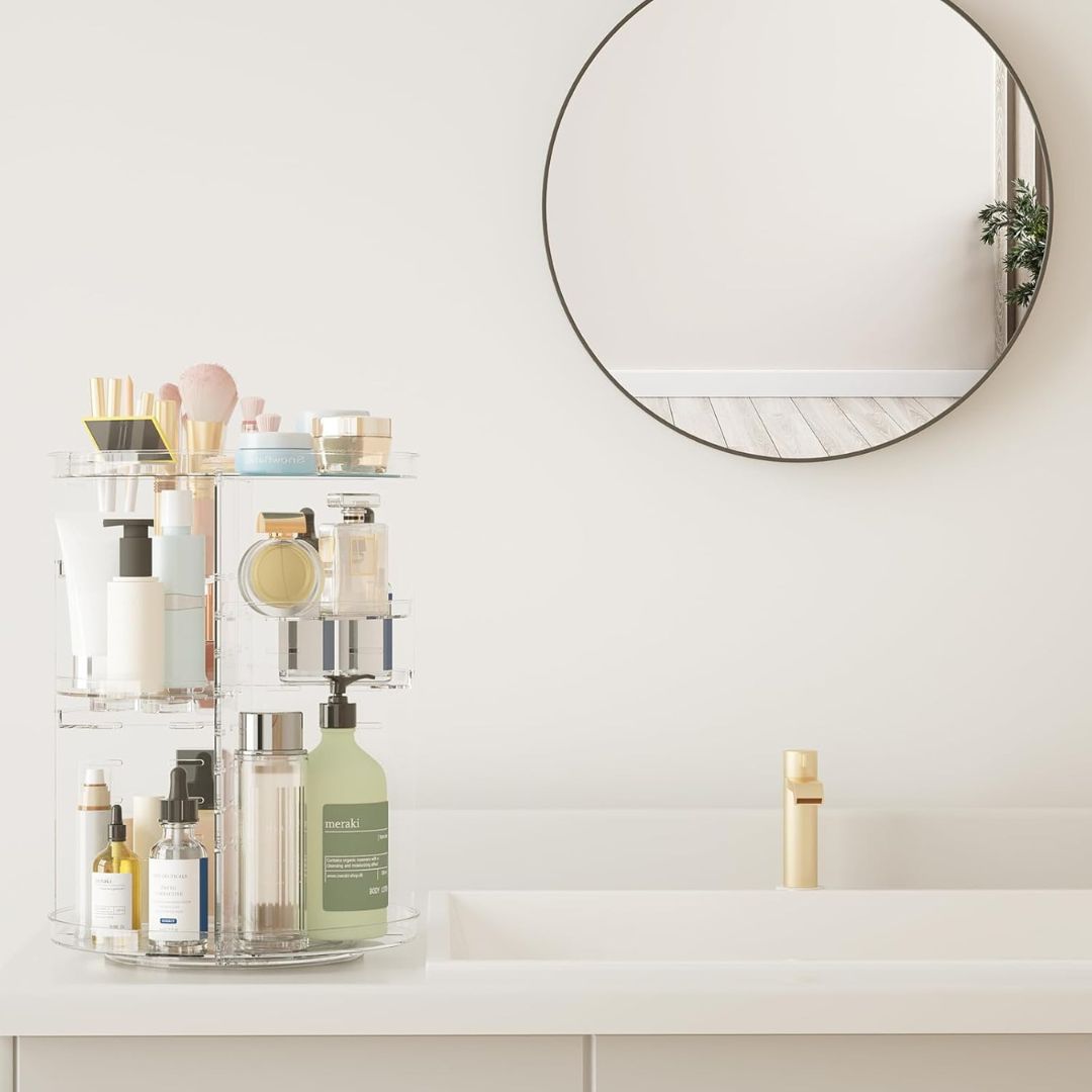 360° Rotating Makeup Organiser with Adjustable Shelves product image 4