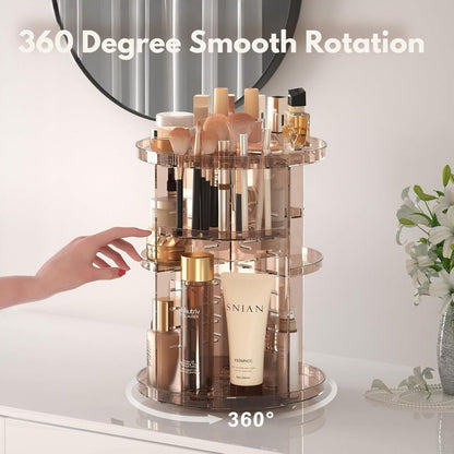 360° Rotating Makeup Organiser with Adjustable Shelves product image 5