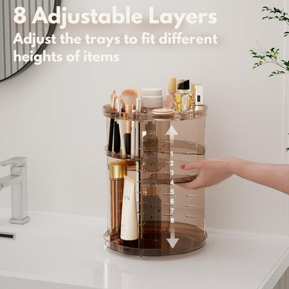 360° Rotating Makeup Organiser with Adjustable Shelves product image 6