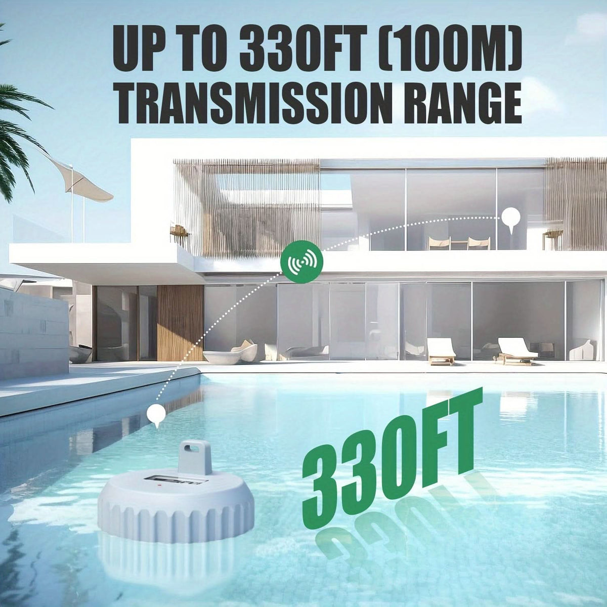 Wireless pool thermometer with digital floating display – image 6
