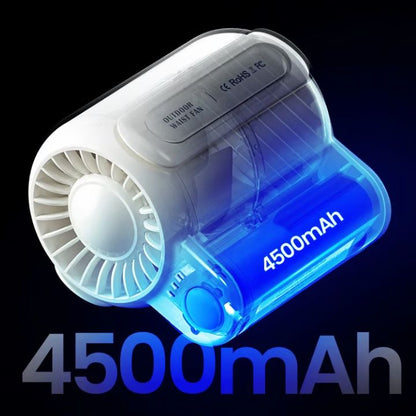 Rechargeable Hands-Free Belt Clip Fan