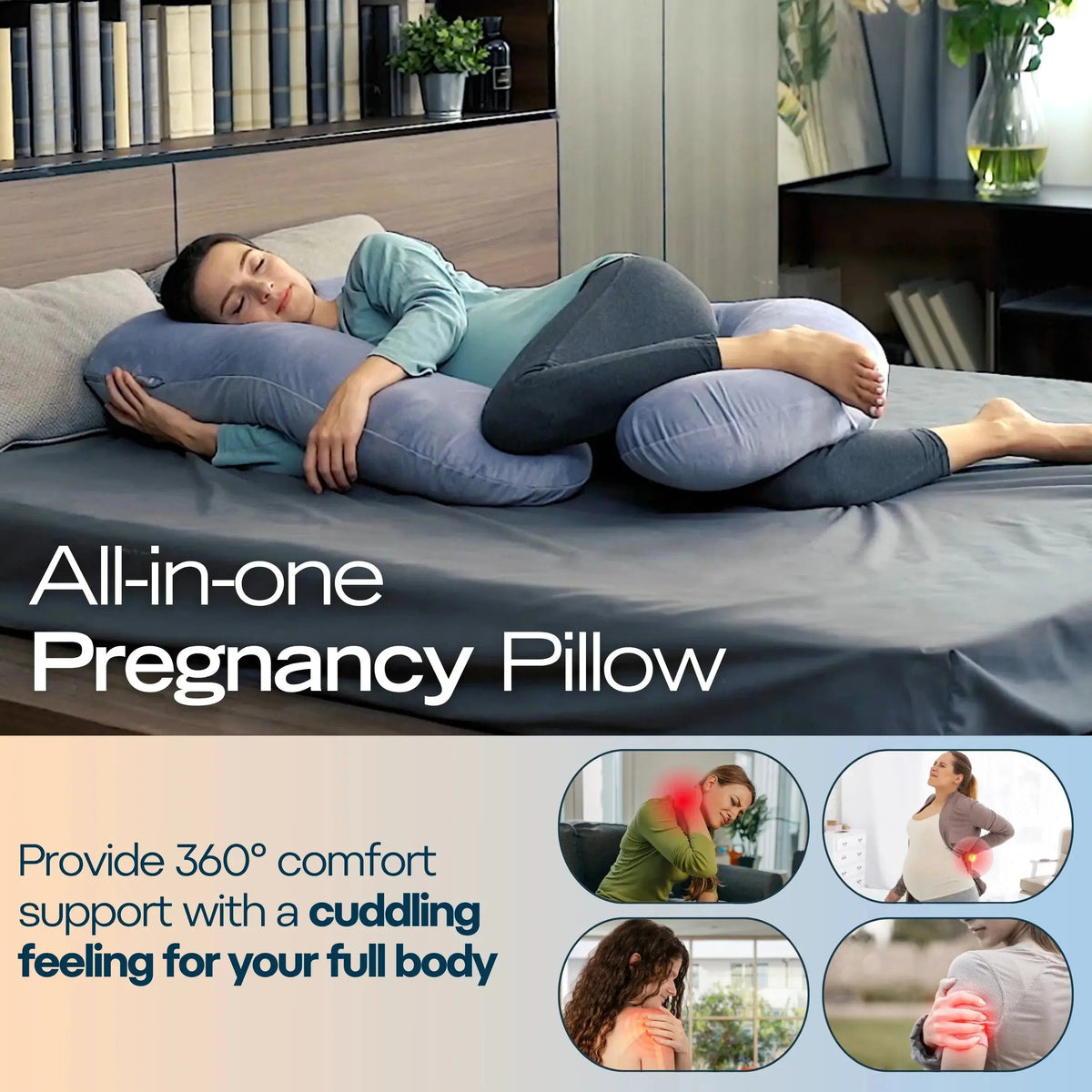 U-Shaped Pregnancy Pillow with Microfibre Filling