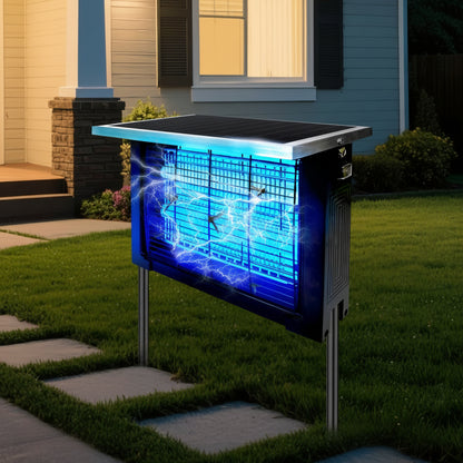 Solar Bug Zapper – Cordless Outdoor Mosquito & Fly Killer, Covers 2,000 Sq.Ft.