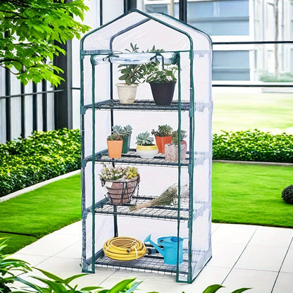 4-Tier Greenhouse PVC Cover – Waterproof Plant Protector