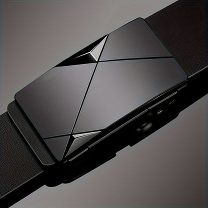 Men’s Automatic Buckle Leather Belt – Adjustable