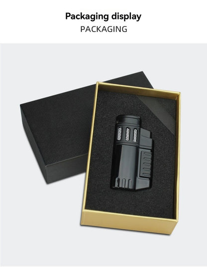 4-Jet Torch Lighter – Windproof Butane Flame | Refillable Outdoor & Camping Lighter