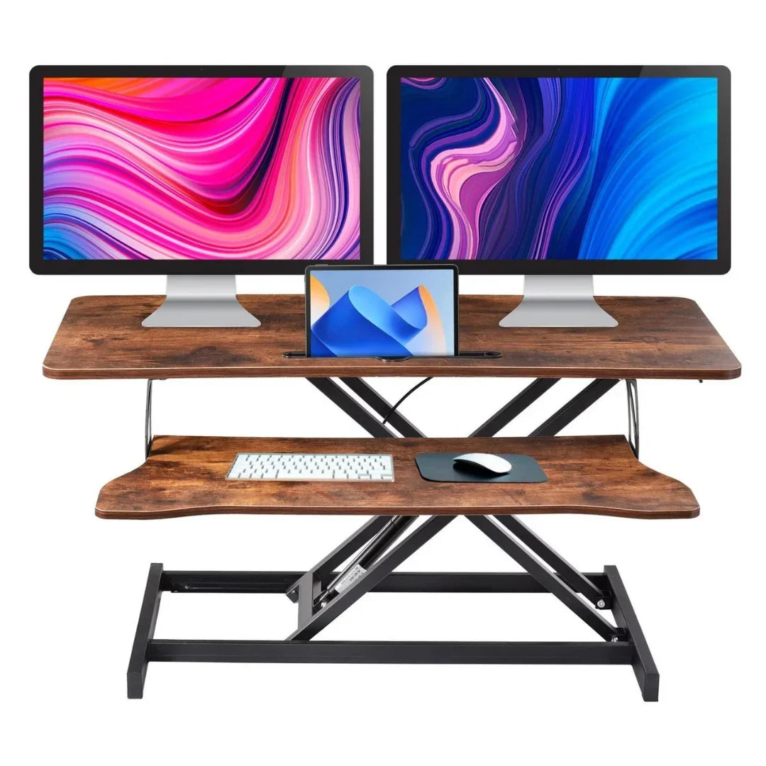 37-Inch Standing Desk Riser – Dual-Tier Sit-Stand Converter