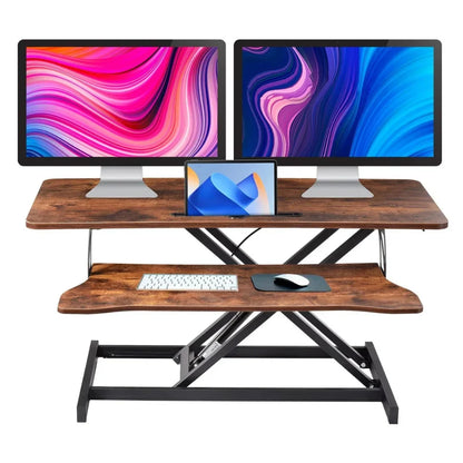 37-Inch Standing Desk Riser – Dual-Tier Sit-Stand Converter