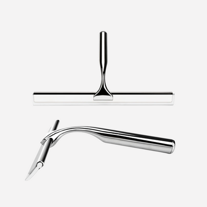 Stainless Steel Window Squeegee with Hook – Shower & Glass