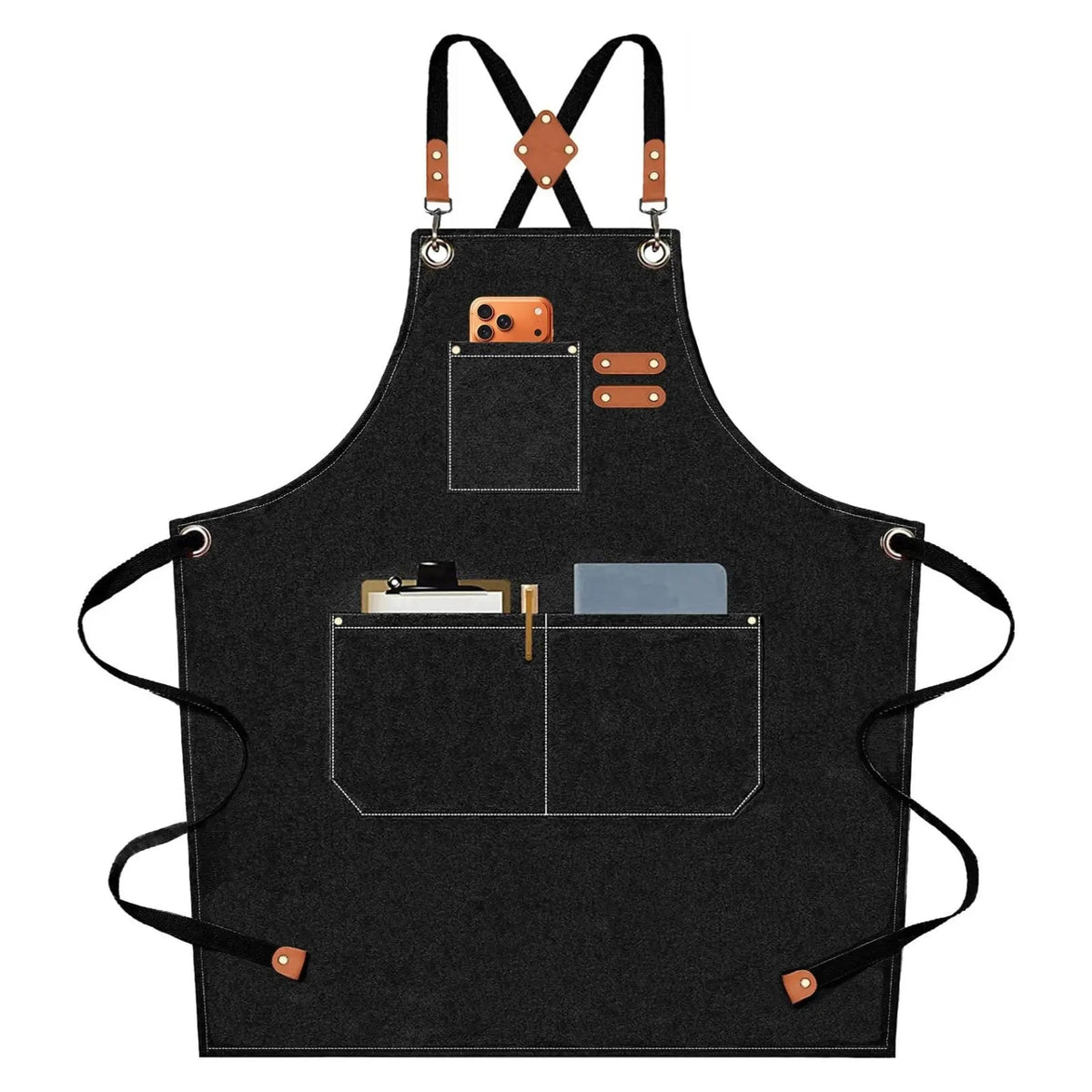 Kitchen Apron with Large Pockets