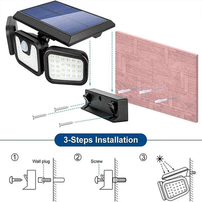 Motion Sensor Solar Light for Outdoor Security