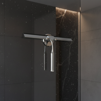 Stainless Steel Window Squeegee with Hook – Shower & Glass