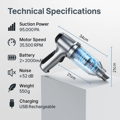 Portable Car Vacuum Cleaner – Powerful Mini Vac