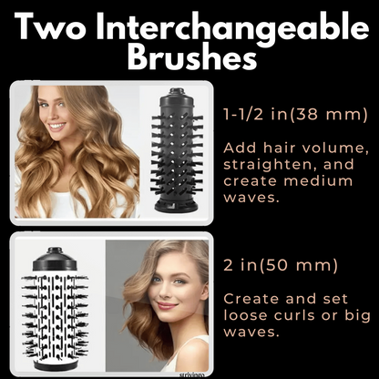 3-in-1 Rotating Hair Dryer Brush – Curling Styler