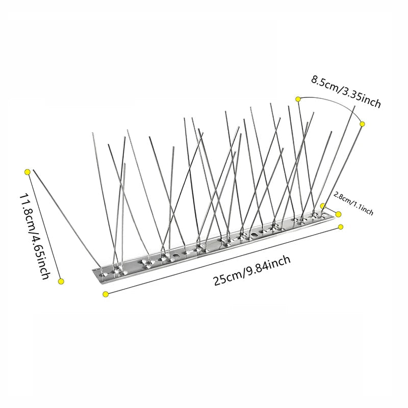 Stainless Steel Bird Repellent Spikes for Outdoors