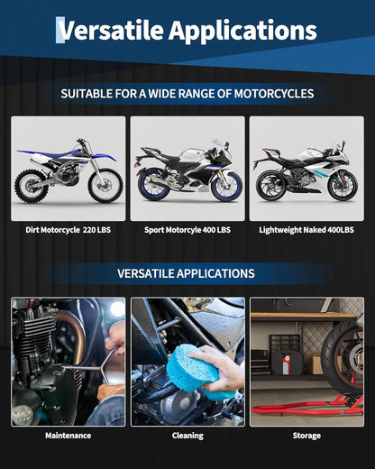 Motorcycle Front & Rear Lift Stand 850lb