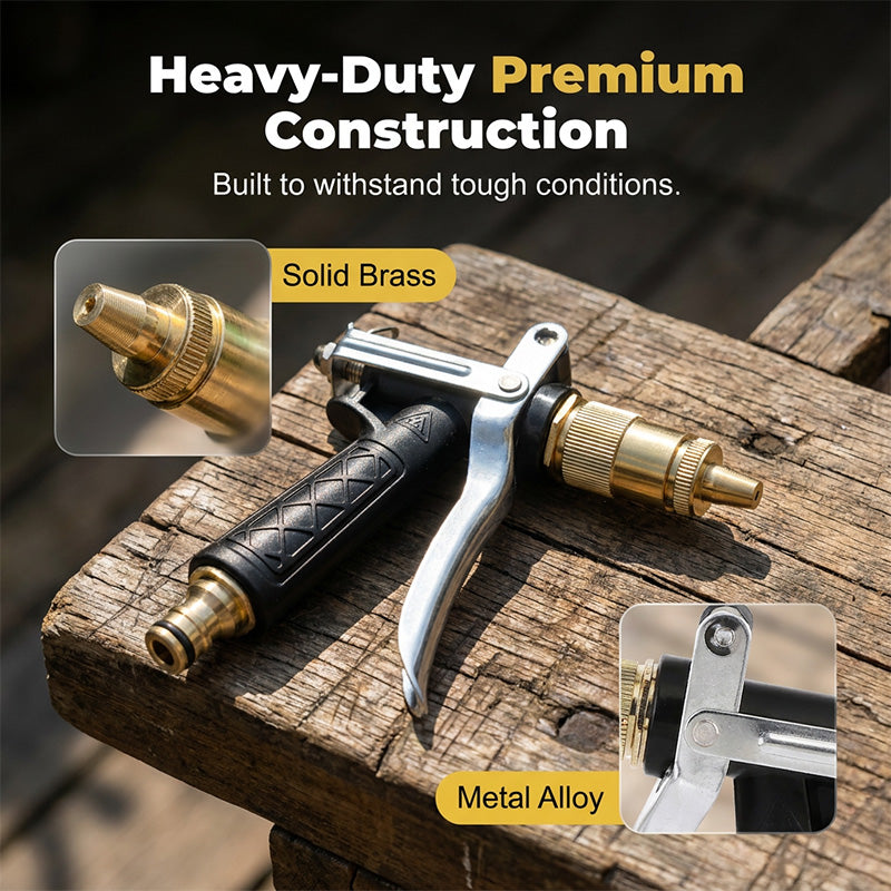 High-Pressure Garden Spray Gun with Adjustable Nozzle