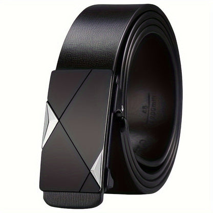 Men’s Automatic Buckle Leather Belt – Adjustable