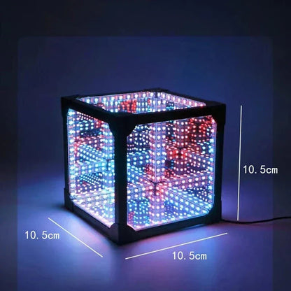3D RGB Infinity Cube Atmosphere Light