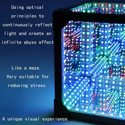 3D RGB Infinity Cube Atmosphere Light
