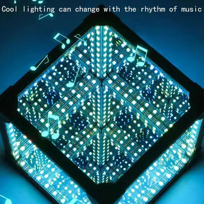 3D RGB Infinity Cube Atmosphere Light