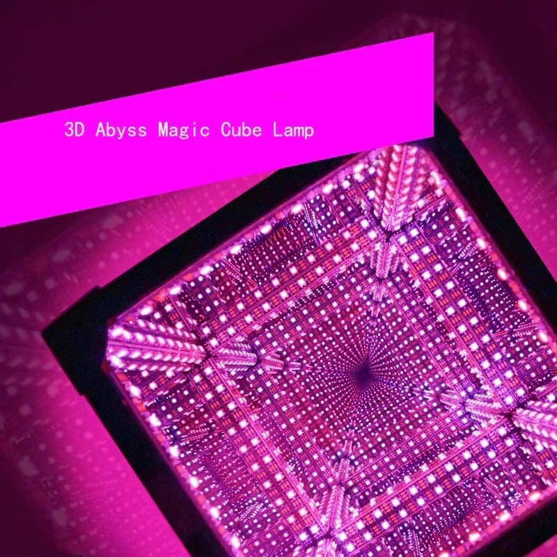 3D RGB Infinity Cube Atmosphere Light