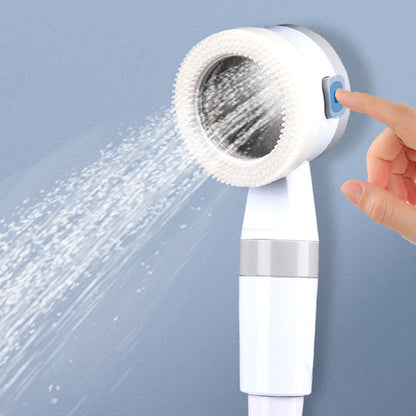 Portable camping shower with pump and 2 spray modes