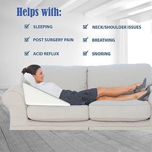 Large Triangle Wedge Pillow - Adjustable Recline Support