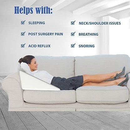 Large Triangle Wedge Pillow - Adjustable Recline Support