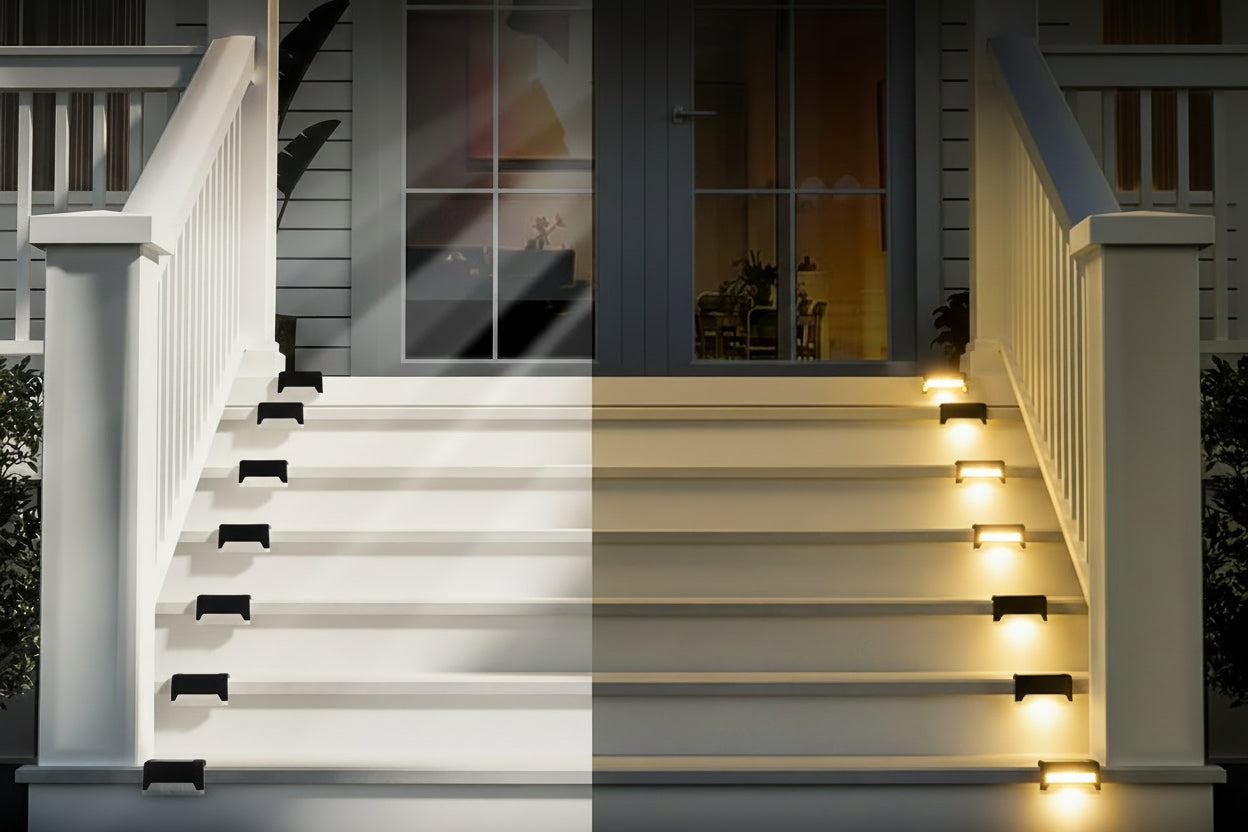 Solar LED Deck Lights - Outdoor Stair & Path Lights