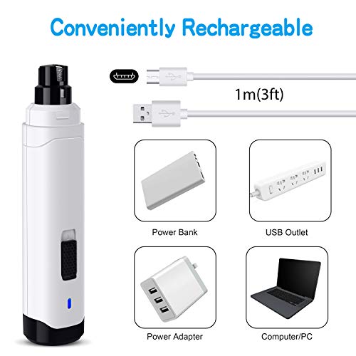 Electric Pet Nail Grinder – 2-Speed Dog & Cat Trimmer