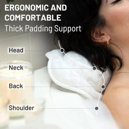 3D Mesh Suction Grip Bath Pillow