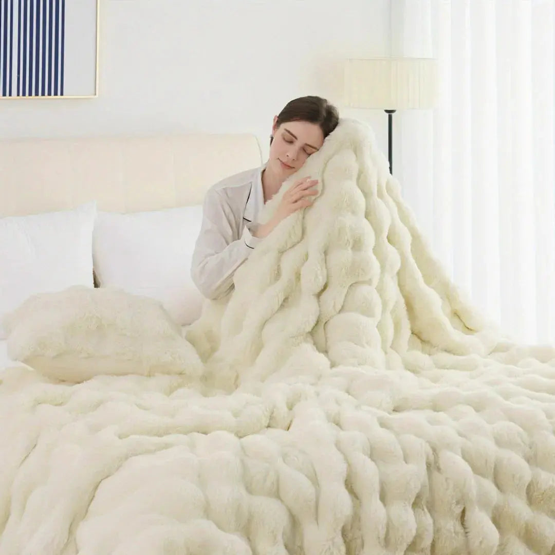 Tie Dye Faux Fur Blanket